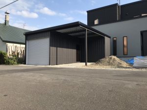 L型にガレージ収納！　